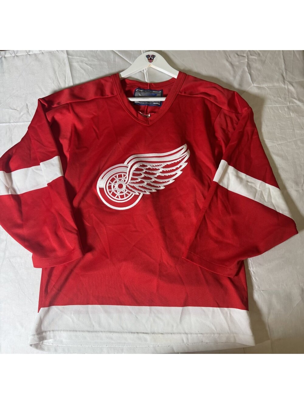 Vintage 90s Bauer Detroit Red Wings NHL Hockey Jersey Made In Canada Sz S - Picture 4 of 8